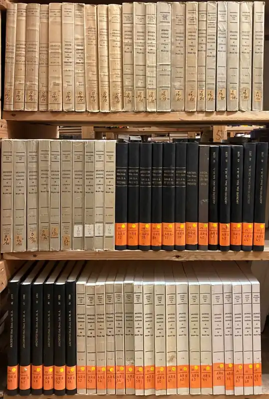 Express Levering Archives d’Histoire Doctrinale et Littéraire du Moyen Age. Première Année 1926-1927 - Année 2002 (Set of 69 sequential issues covering 77 years, Tome 1-69)